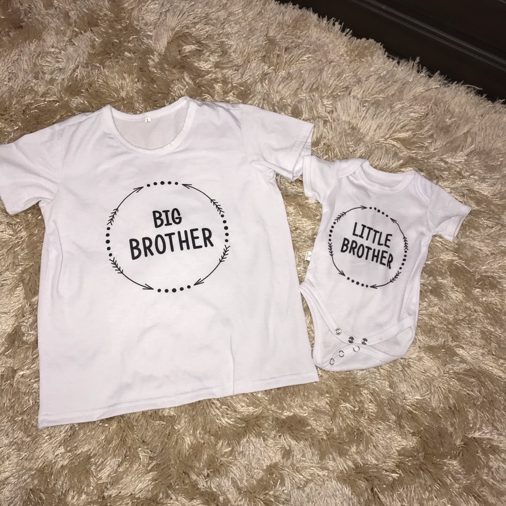 Big brother shirt and little brother onsie - Picture 2 of 4